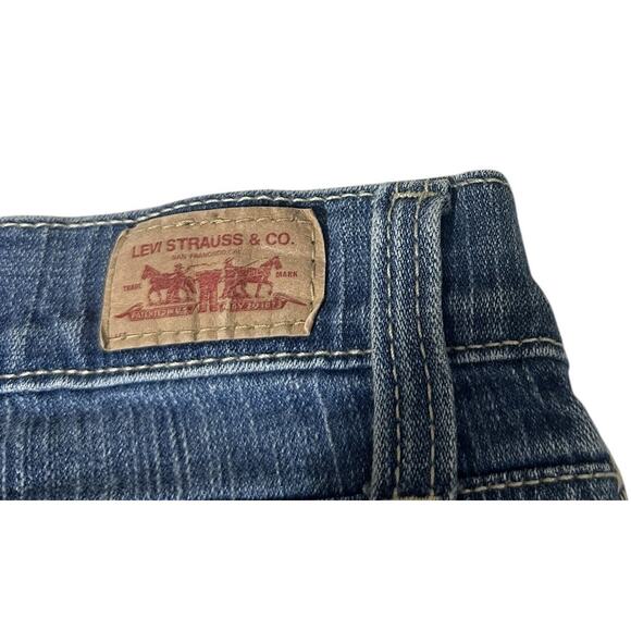 Levis Jeans Juniors 7 Blue 524 Too Superlow Stretch Denim Y2K Low Rise - Picture 7 of 10